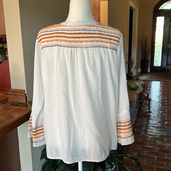 Velvet by Graham & Spencer Zaley Cotton Blouse szL - Picture 9 of 15